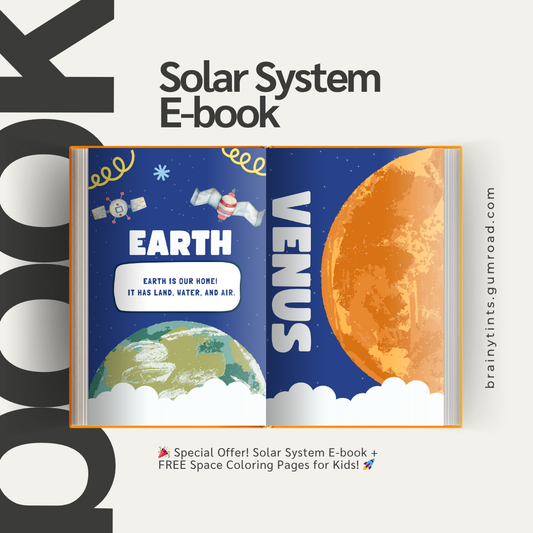 Solar System E-book + FREE Space Coloring Pages for Kids! 🚀